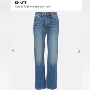 KHAITE Blue Straight Leg Jeans